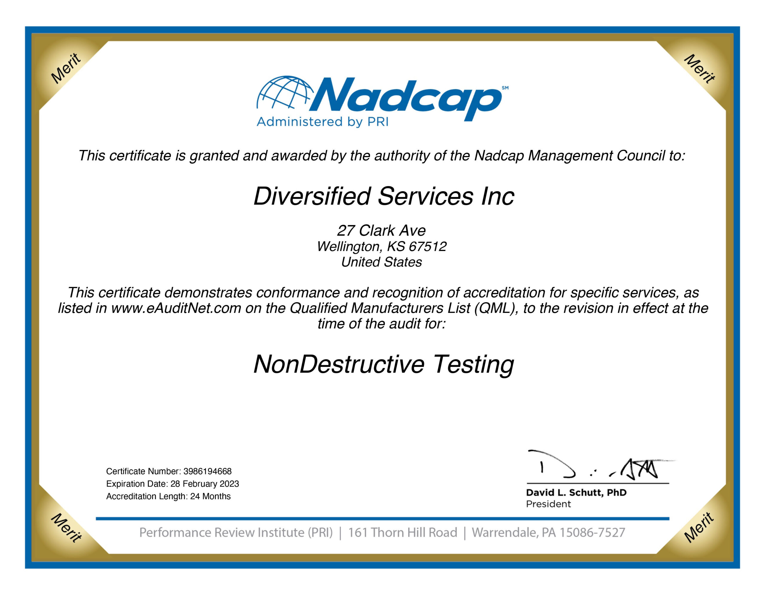 Nadcap Certifications Metal Finishing Company Aerospace Processing